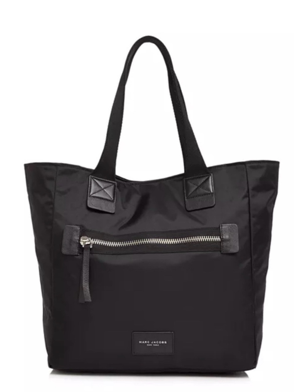 NWT Marc Jacobs Large Black Nylon Biker Zip-Front Tote